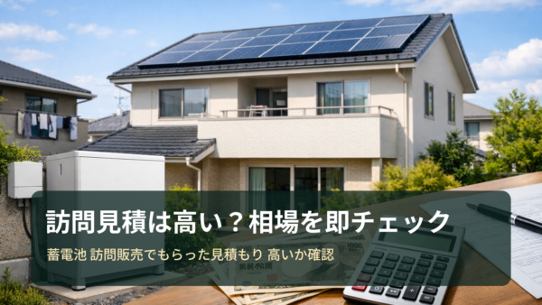 蓄電池の訪問販売でもらった見積もりは高い？相場確認と比較のやり方【結論：1社で決めずタイナビ＋東京ガスで検証】