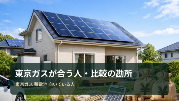 東京ガスの蓄電池が向いている人は？比較で失敗しない選び方とタイナビ活用術