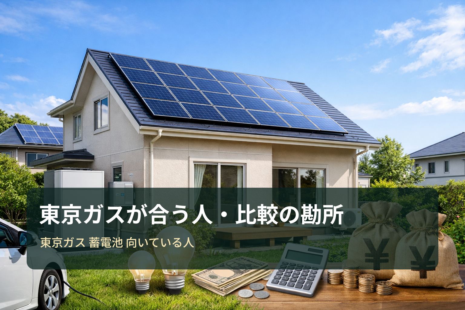 東京ガスの蓄電池が向いている人は？比較で失敗しない選び方とタイナビ活用術
