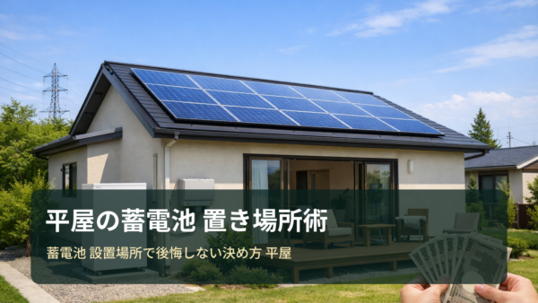 平屋の蓄電池｜設置場所で後悔しない決め方と見積もり比較のコツ