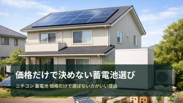 ニチコン蓄電池は「価格だけ」で選ばない方がいい理由｜失敗しない比較軸と東京ガス・タイナビの使い分け