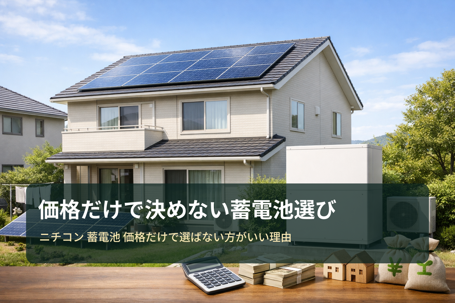 ニチコン蓄電池は「価格だけ」で選ばない方がいい理由｜失敗しない比較軸と東京ガス・タイナビの使い分け