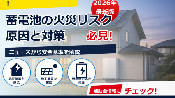 2026年の蓄電池火災ニュースを読み解く：主な原因と家庭でできる安全対策