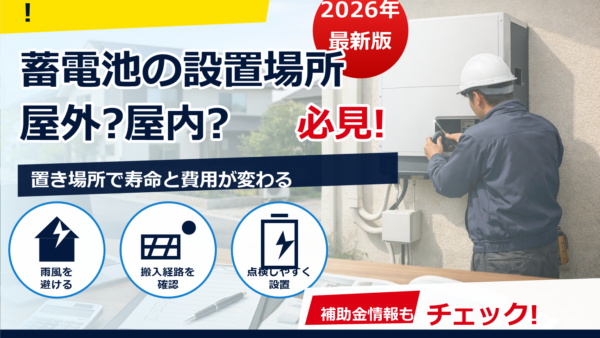 2026年の蓄電池補助金はいくら？対象条件・申請期間・注意点｜設置場所の条件もやさしく解説