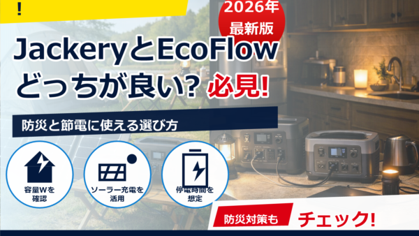 Jackeryとエコフローを比較｜どっちが良い？用途別の選び方と注意点