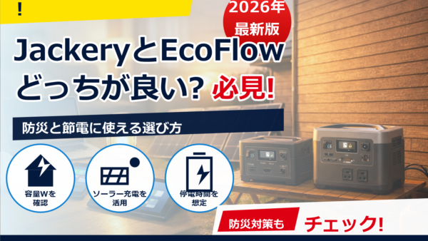 Jackeryとエコフローはどっちが良い？用途別に違いを比較・おすすめを解説