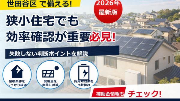 世田谷区の狭小住宅で太陽光発電の効率を最大化する方法｜屋根が小さくても損しない設計と選び方