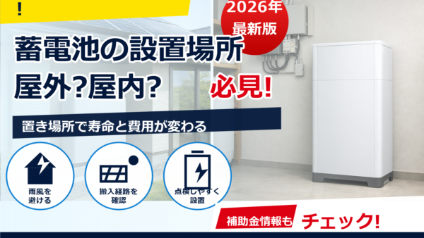 蓄電池の設置場所は屋外と屋内どっちが良い？メリット・デメリットと選び方