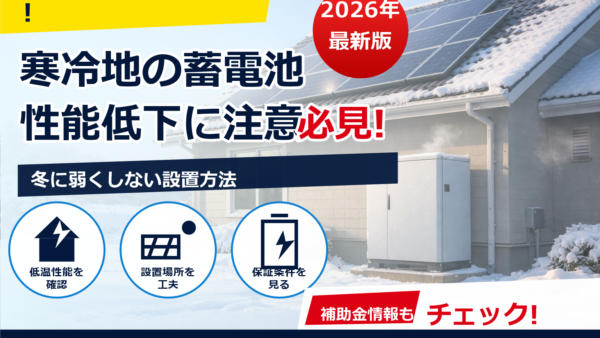 寒冷地で蓄電池の性能低下は起きる？原因と冬の対策をやさしく解説