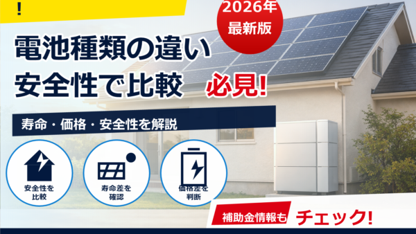 家庭用リチウムイオン蓄電池の「種類」と「違い」を徹底解説｜安全性・寿命・価格・選び方