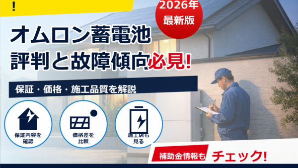 オムロン蓄電池の評判は？故障は多い？実際の傾向とチェックポイントを専門家が解説