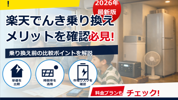 楽天でんきに乗り換えるメリットは？電気代は安くなる？注意点と見極め方をやさしく解説