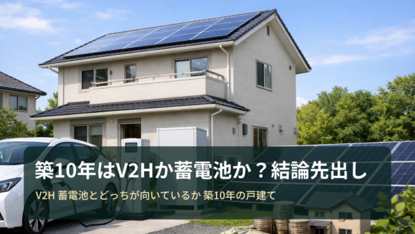 築10年の戸建てはV2Hと蓄電池どっちが向いている？結論先出しと失敗しない見積もり術